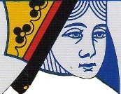 Queen of Spades detail (head and crown)
