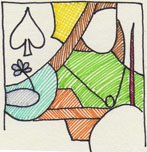 drawing of the queen of spades
